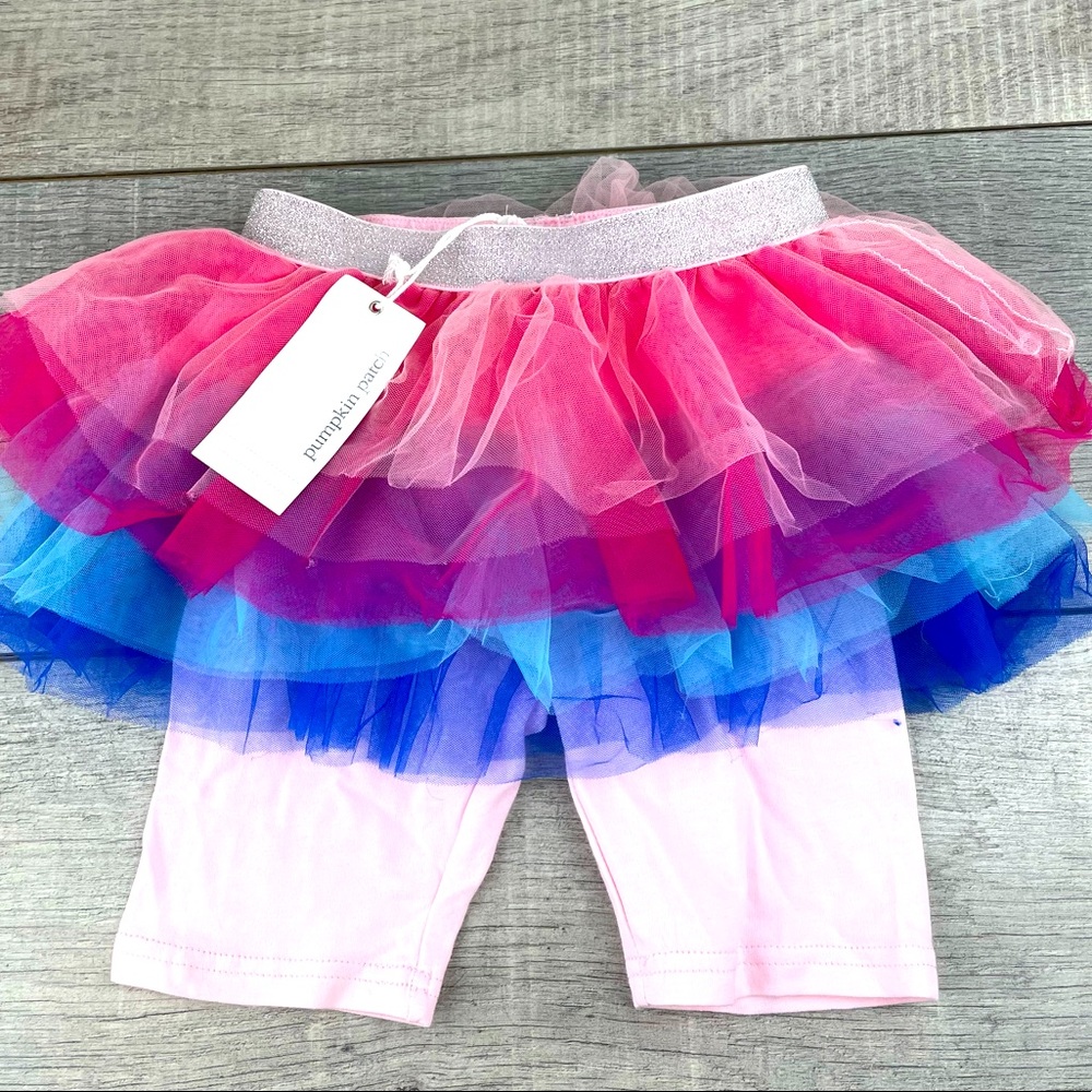 PUMPKIN PATCH TUTU Tiered Skirt with Bike Pants Size 18-24 Months NWT